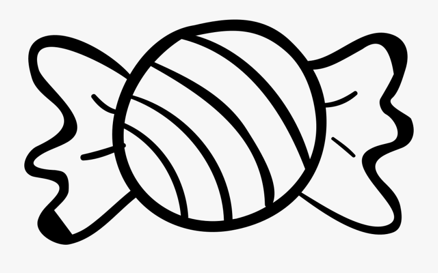 Transparent Halloween Candy Clip Art - Candy Black And White Png, Transparent Clipart