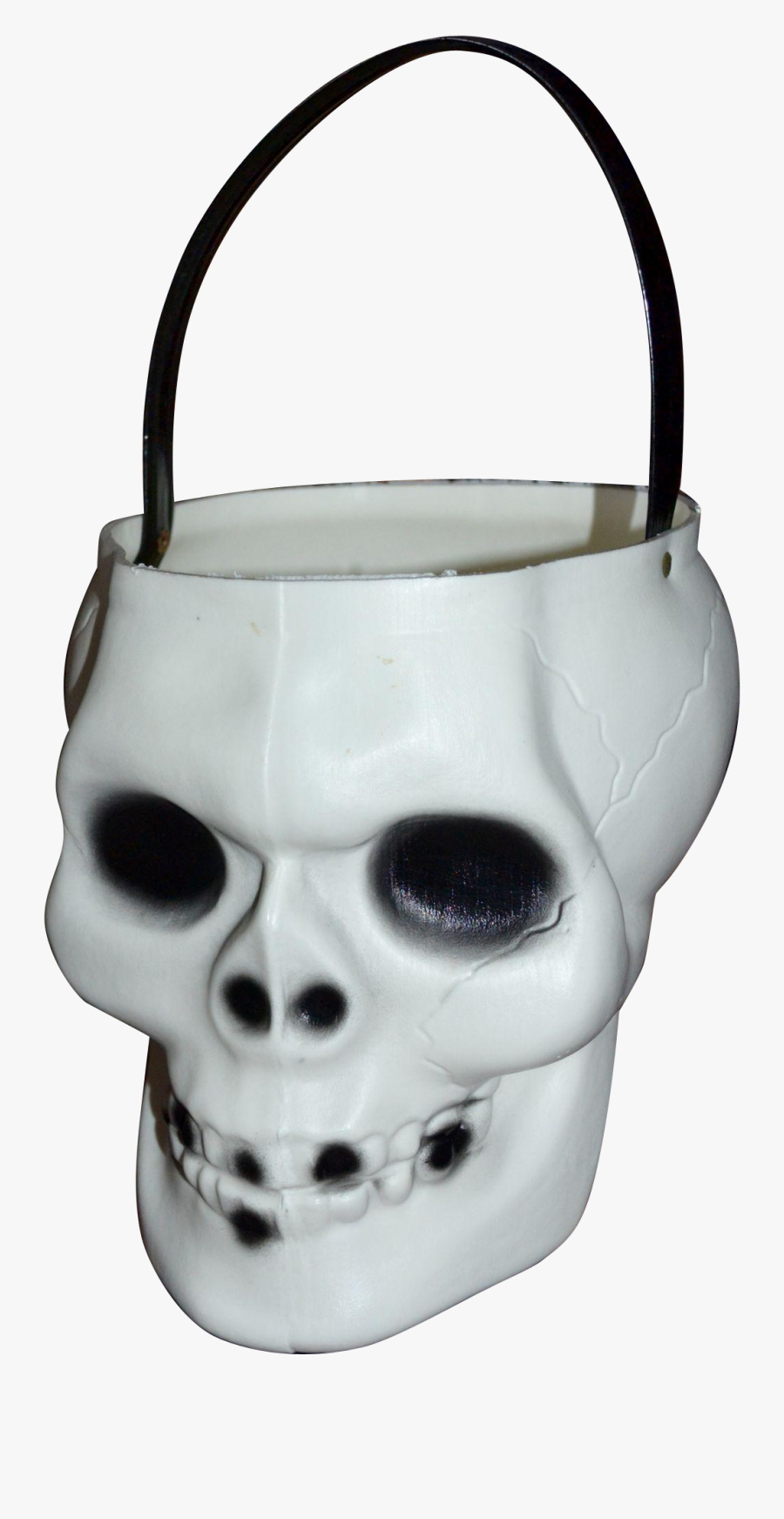 Empire Blow Mold Skeleton Skull Halloween Candy Pail - Skull, Transparent Clipart