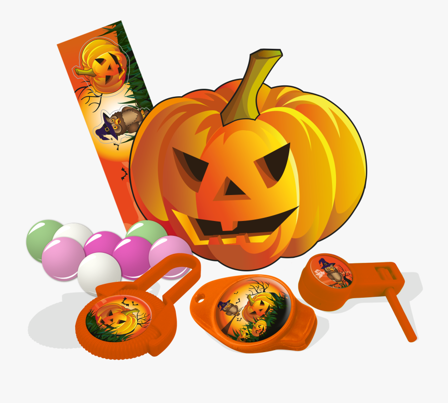 Halloween Piece Bip Toy Ⓒ - Halloween Candy In The Pumpkin, Transparent Clipart