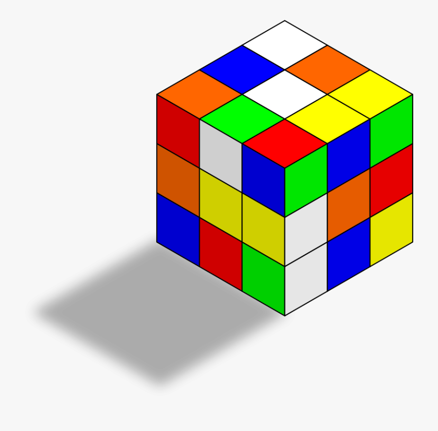 Cube - Clipart - Rubik's Cube Drawing, Transparent Clipart