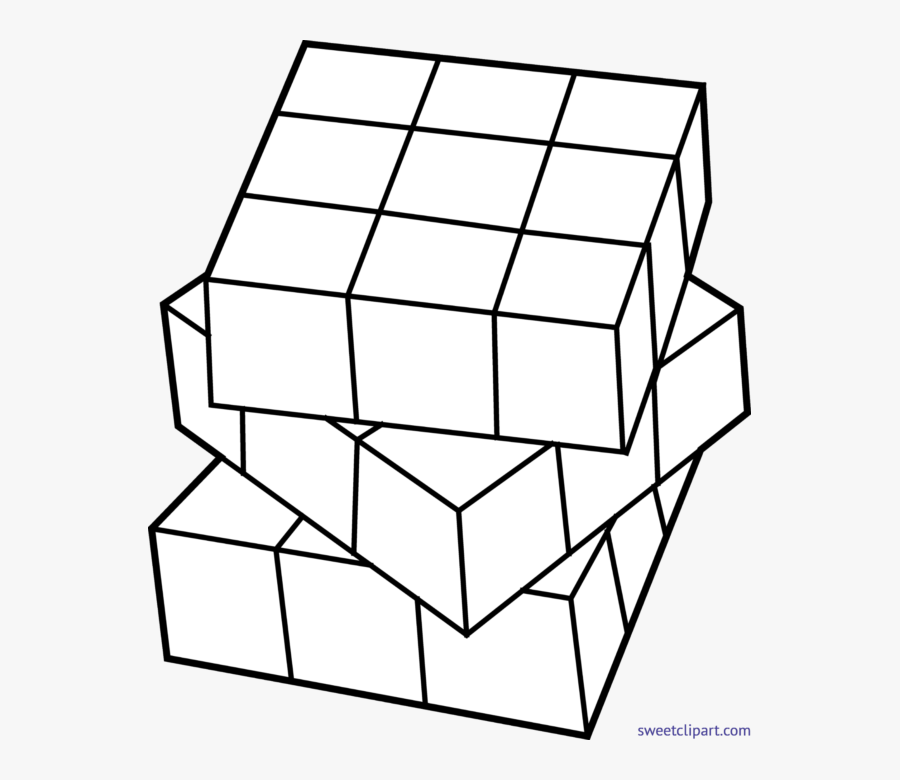 Rubiks Cube Drawing Rubix Cube Black And White Free