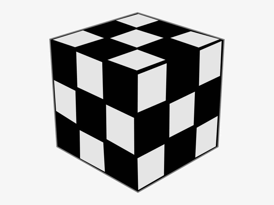 Black And White Cube, Transparent Clipart