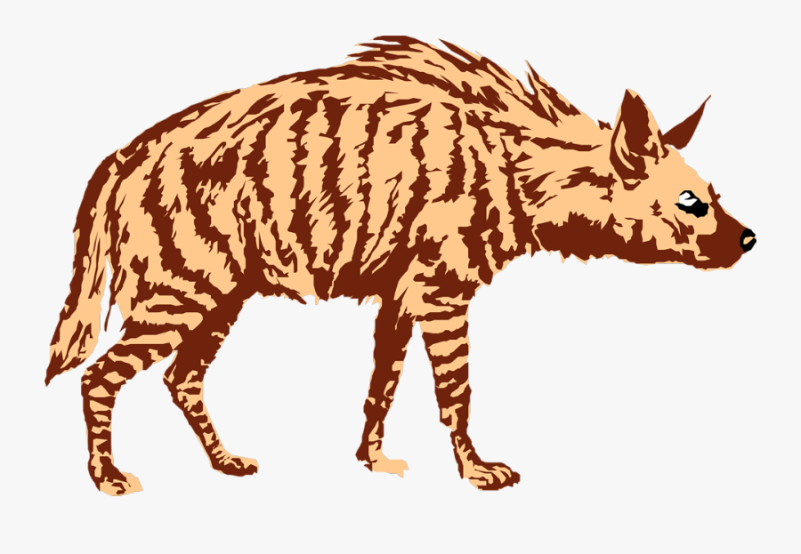 Animal,clip Figure,hyena,graphics - Striped Hyena Transparent Background, Transparent Clipart