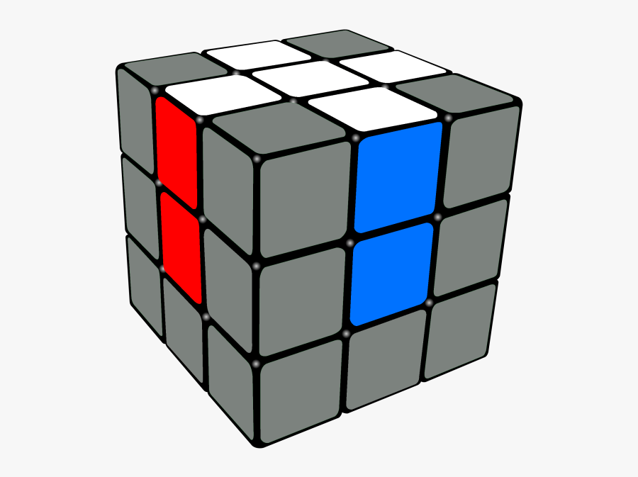 White Cross On The Rubix &nbsp - First Layer Rubiks Cube, Transparent Clipart