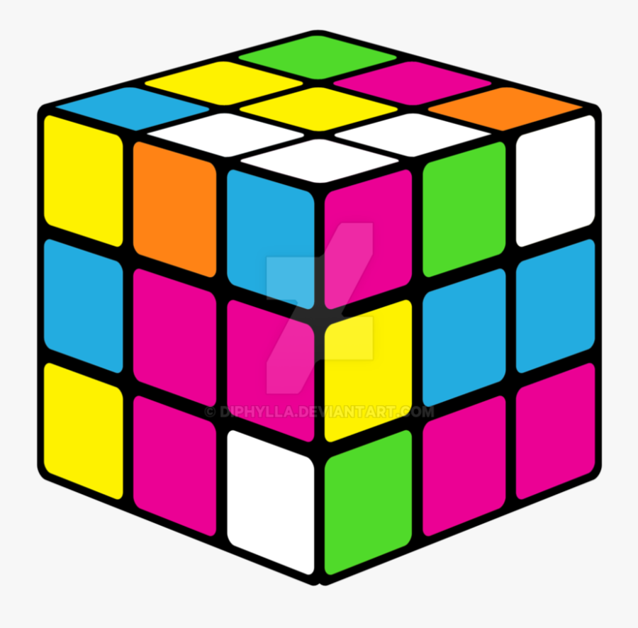 S Neon Rubik - Rubik's Cube Neon Colors, Transparent Clipart