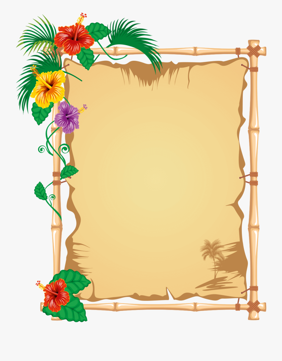 Transparent Caribbean Clipart - Tropical Flower Border Transparent, Transparent Clipart