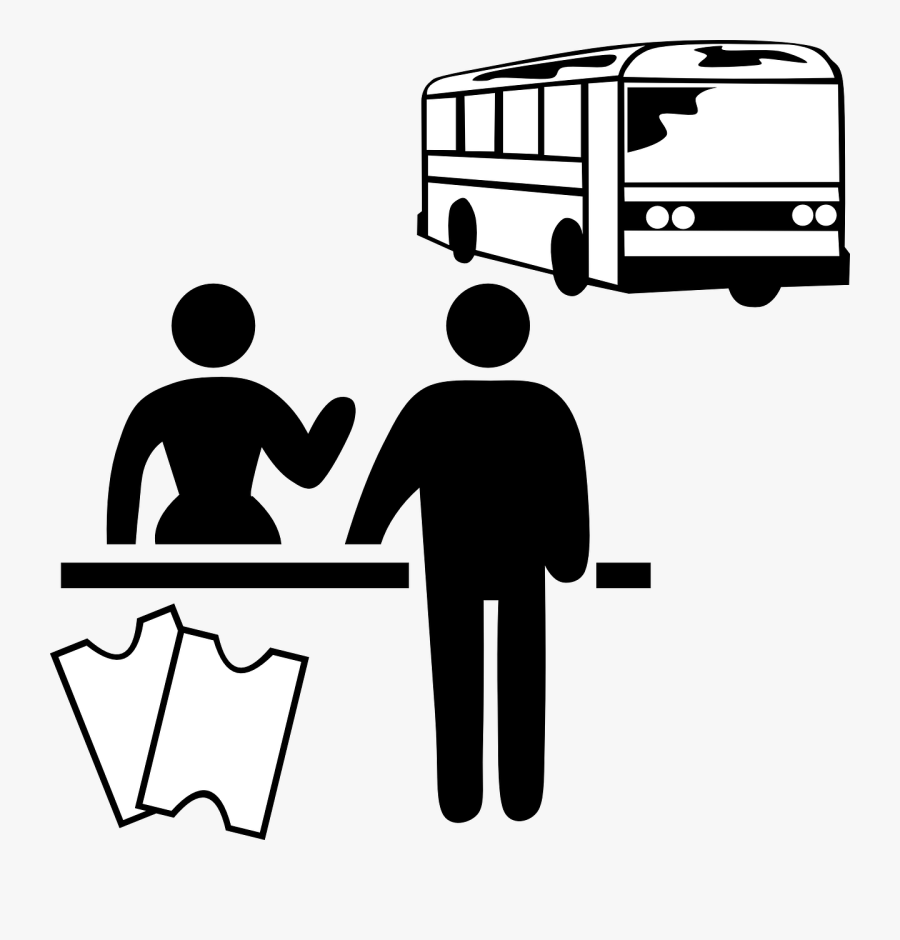 Black And White Bus Clip Art, Transparent Clipart