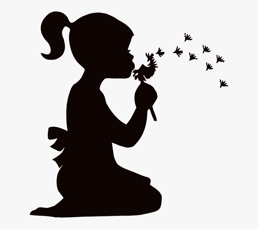 Your Inner Child Is Waiting For You - Little Girl Silhouette, Transparent Clipart