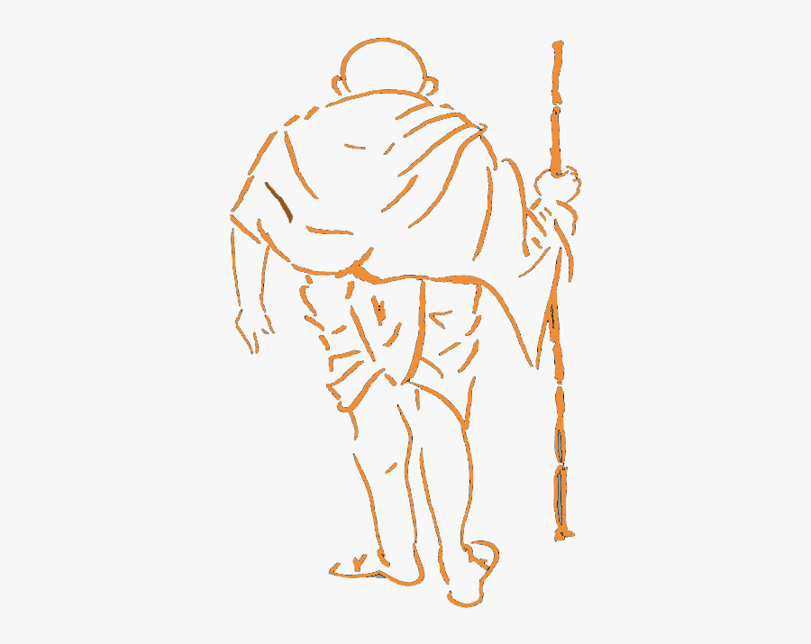 Html5 Bootstrap Template By Colorlib - Mahatma Gandhi Drawing Easy, Transparent Clipart