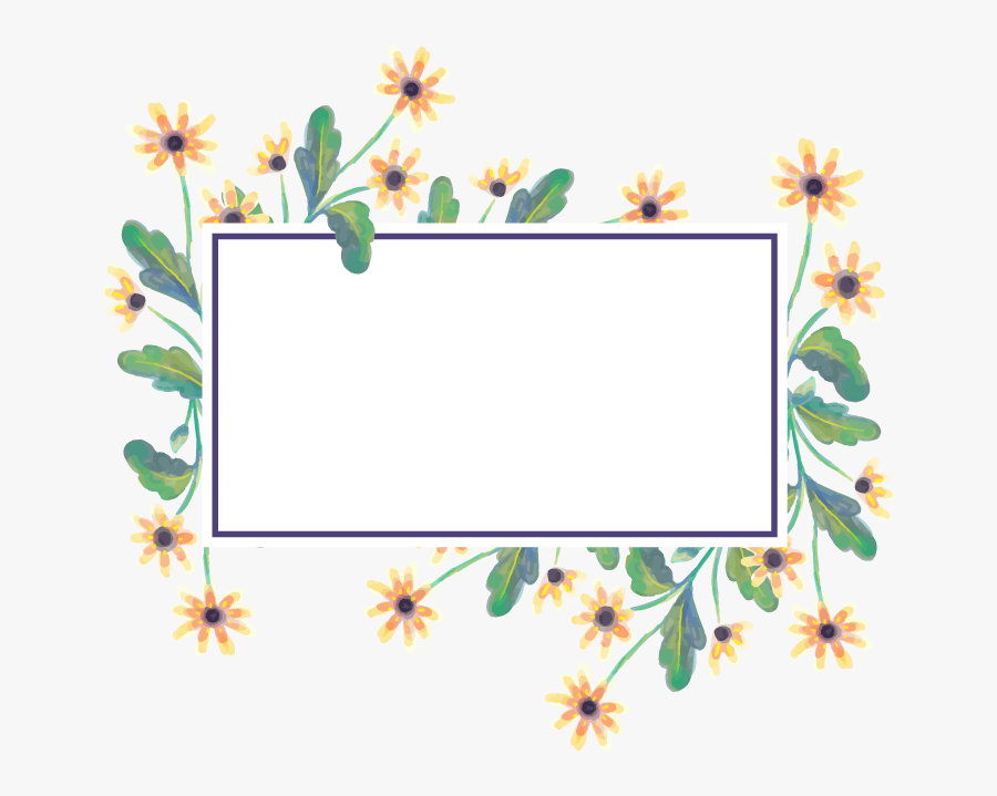 Chrysanthemum Frame Vector Flower Illustration Png - Frame Vector Png Hd, Transparent Clipart