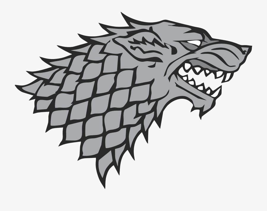Collection Of Free Vector Wolf Dire Download On Ui - House Stark Wolf, Transparent Clipart