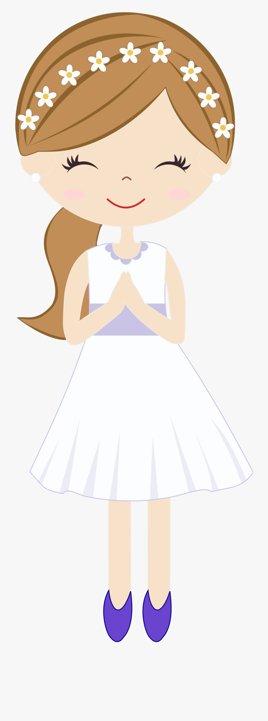 Flower Hair Girl Banner Freeuse Stock - Illustration, Transparent Clipart