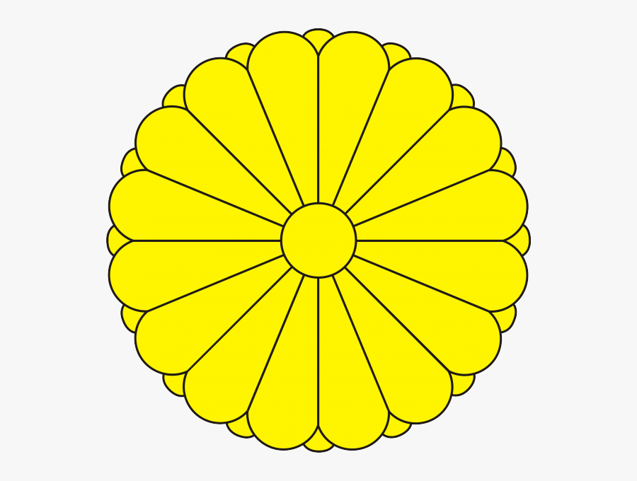 Clip Art National Flower Of Japan - Chrysanthemum Symbol Japan, Transparent Clipart