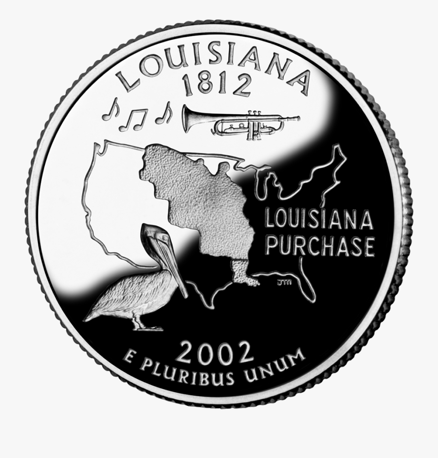 Louisiana Flags Emblems Symbols - Louisiana State Quarter, Transparent Clipart