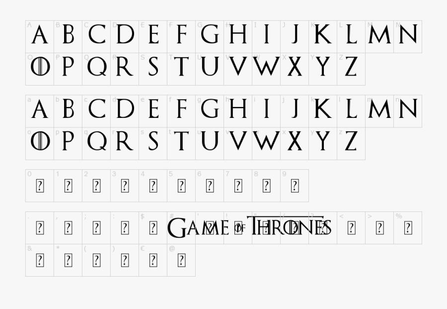 Clip Art Game Of Thrones Font Download - Game Of Thrones, Transparent Clipart