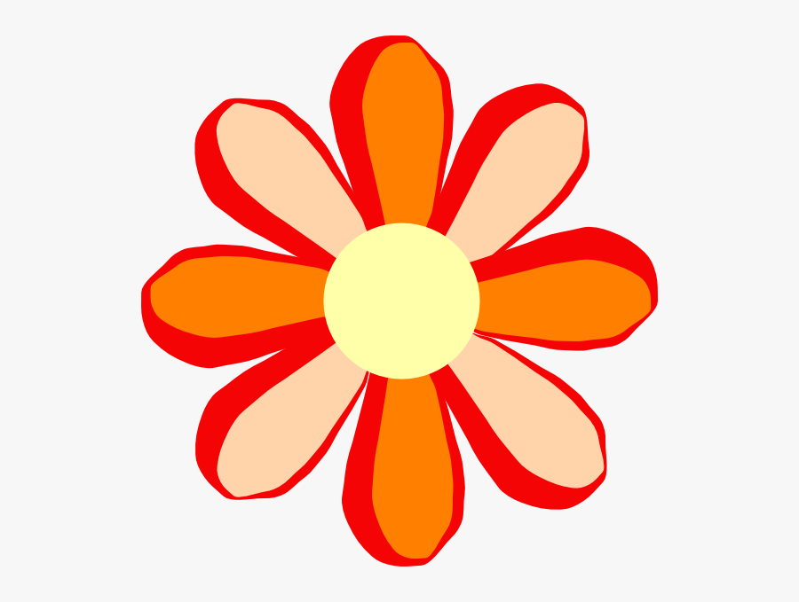 Transparent Orange Flower Clipart - Flower Cartoon Png, Transparent Clipart