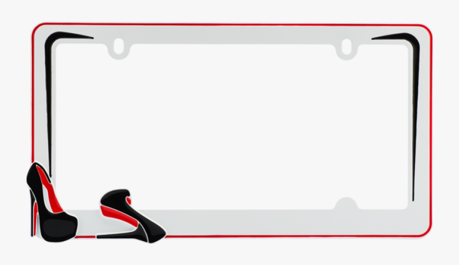Stiletto License Plate Frame - Basic Pump, Transparent Clipart