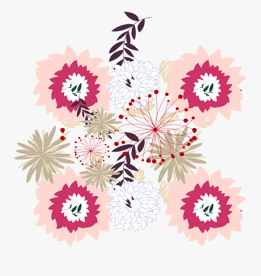 Royalty Free Download Floral Design Chrysanthemum Motif - African Daisy, Transparent Clipart