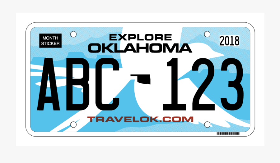 New Oklahoma License Plate, Transparent Clipart