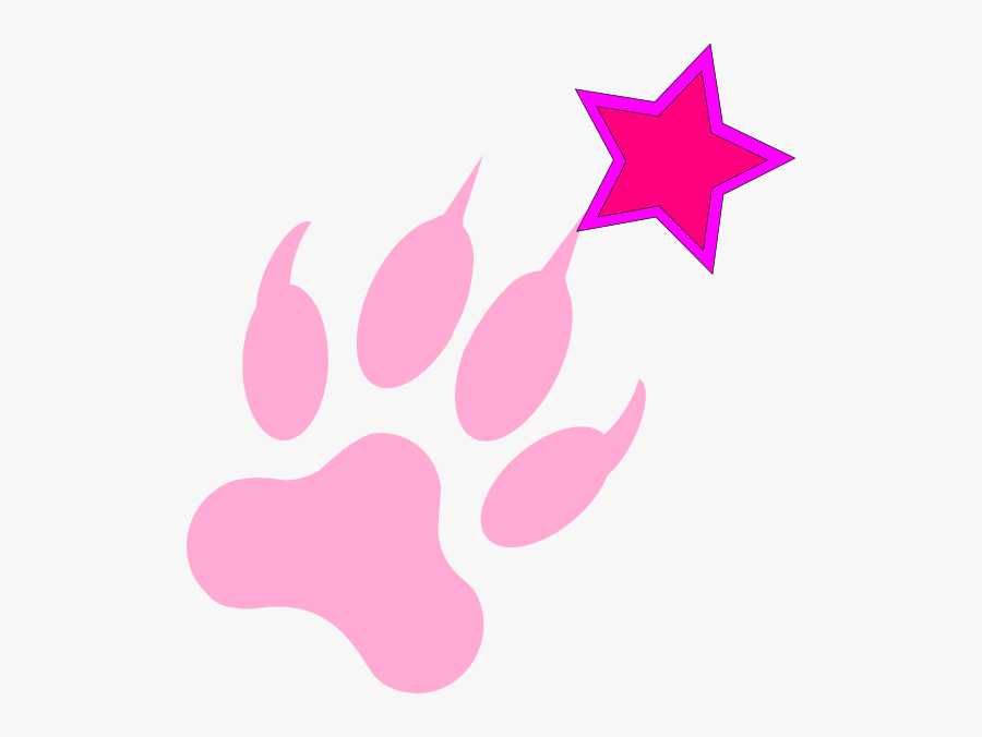 License Paw Plate For Girls Svg Clip Arts - Paw Wolf Purple, Transparent Clipart