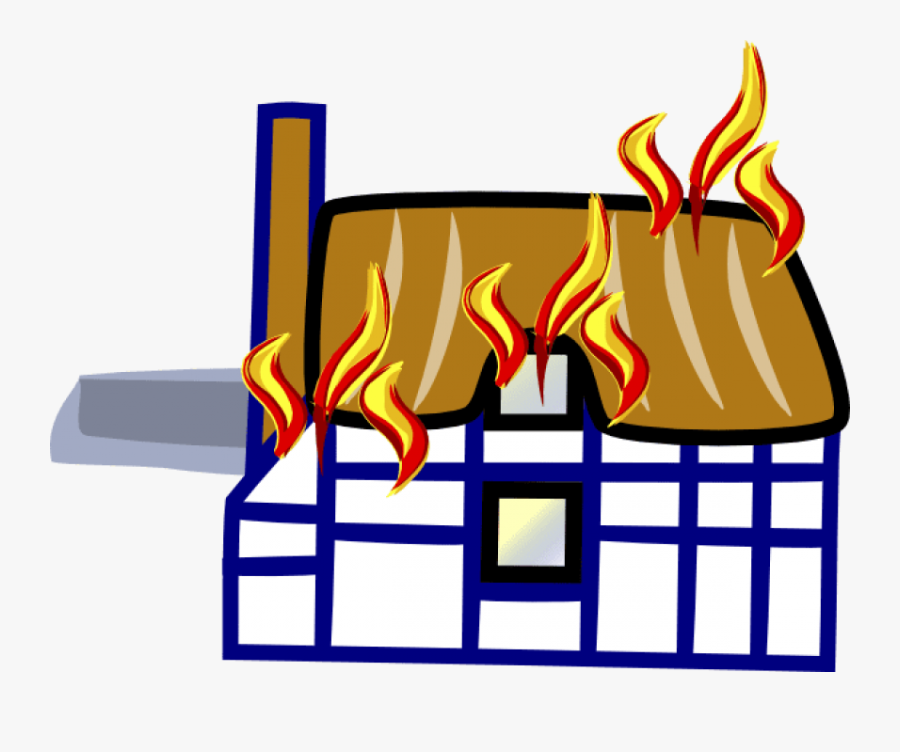 Free Png Download Burning House Png Images Background - Carton House On Fire, Transparent Clipart