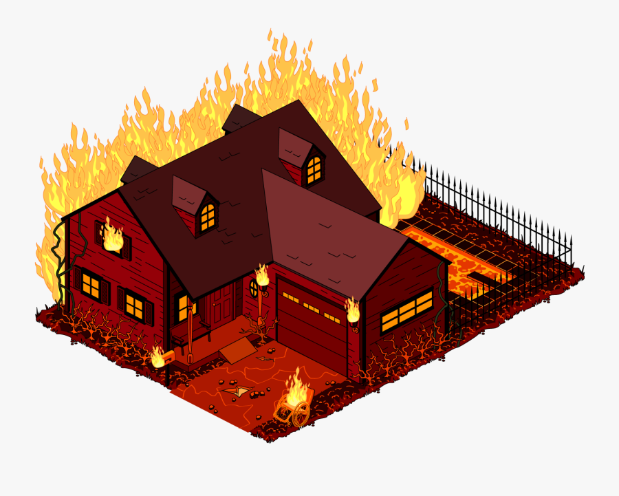 Transparent Shack Clipart - House In The Fire Png, Transparent Clipart