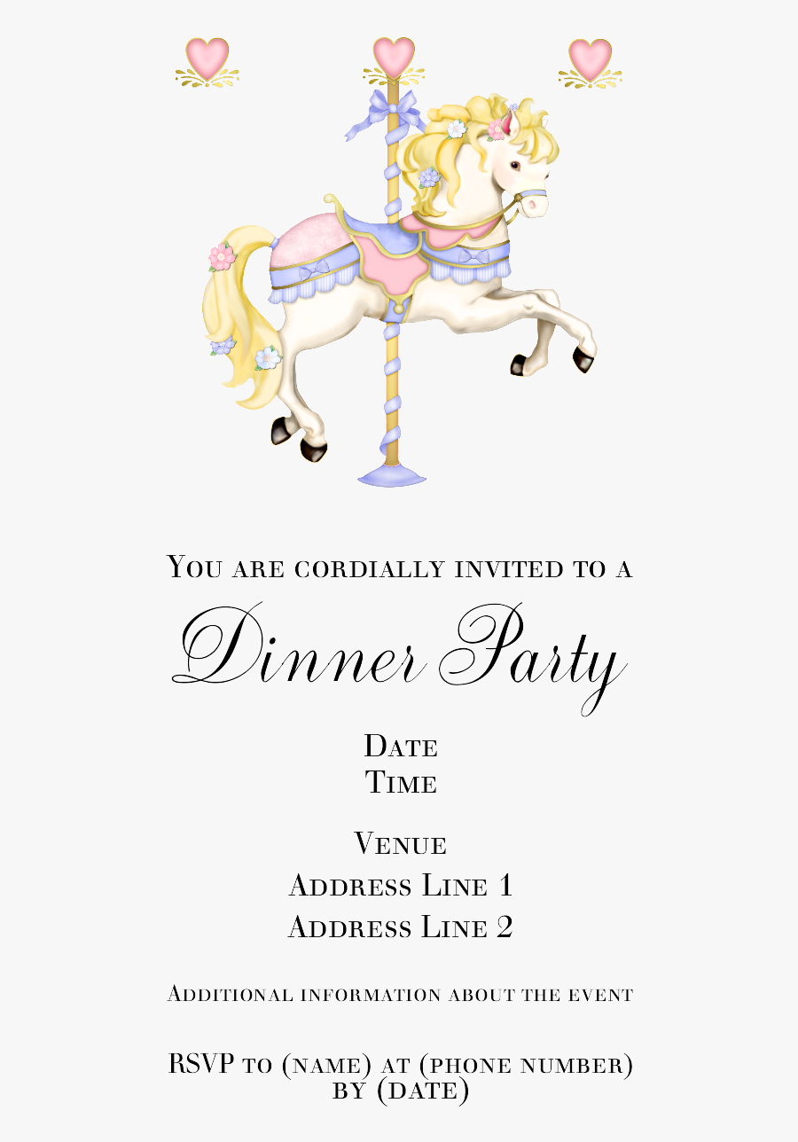 Carousel Horse Invitations Pinterest - Carousel Horse Clip Art, Transparent Clipart