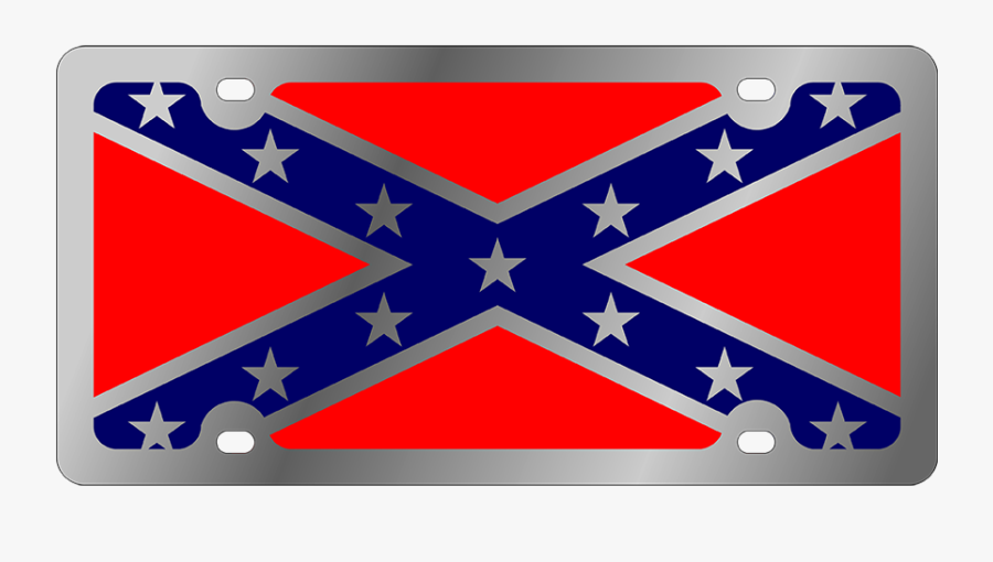 Clip Art Rebel Flag Images - Confederate Flag License Plate Frame, Transparent Clipart