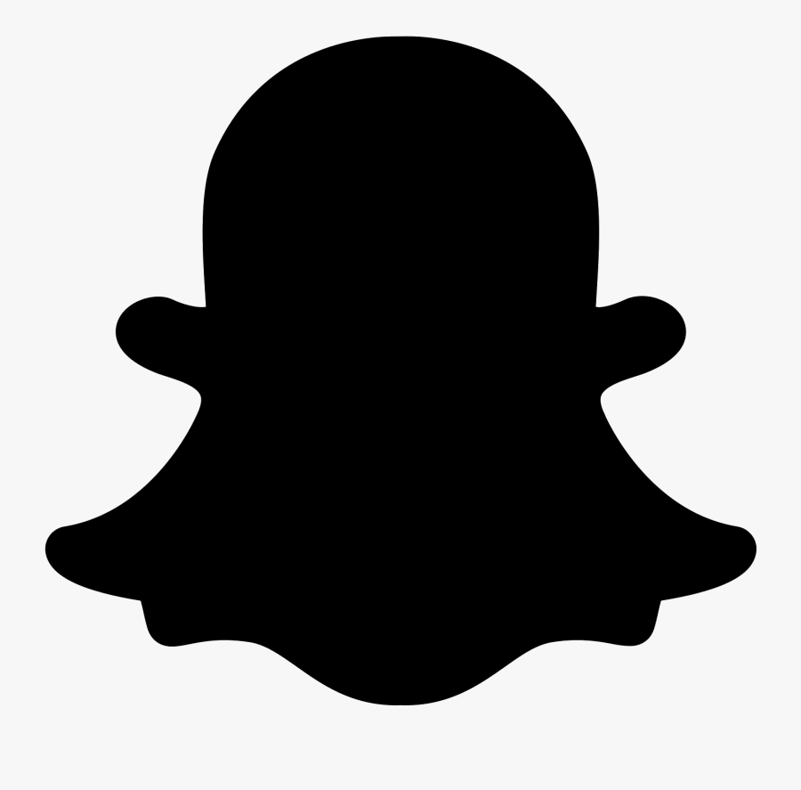 Black Logo Snapchat Filled Png - Snapchat Logo Black Png, Transparent Clipart