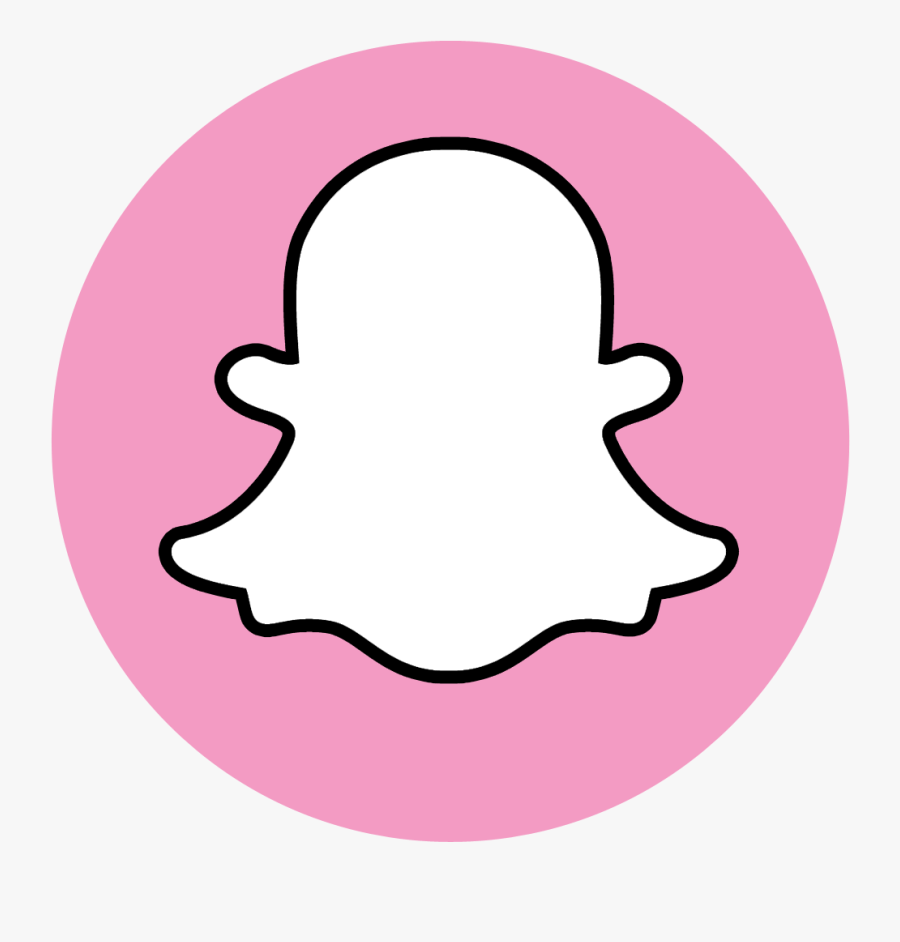 Snapchat Logo Png Transparent Background - Pink Snapchat Logo Png, Transparent Clipart