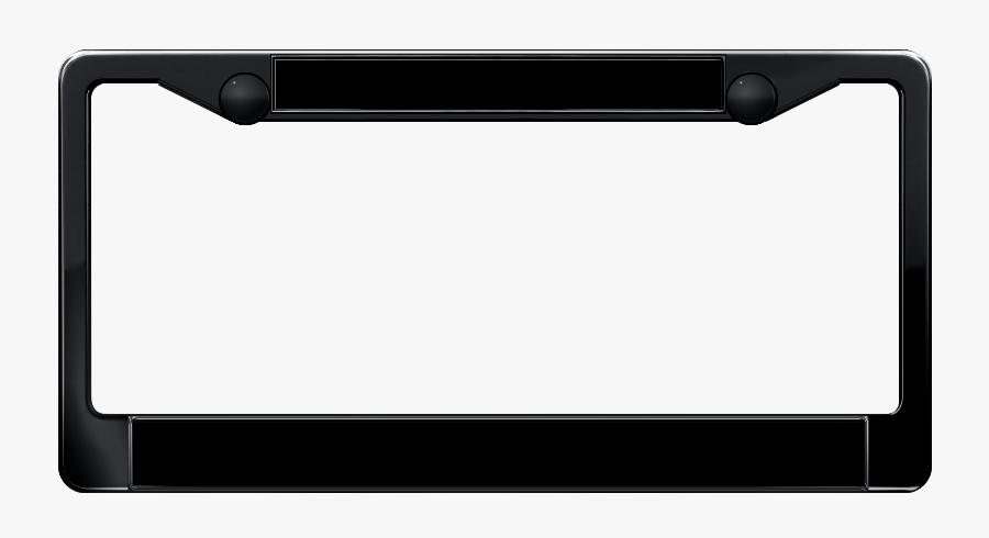 Black License Plate Frame, Transparent Clipart