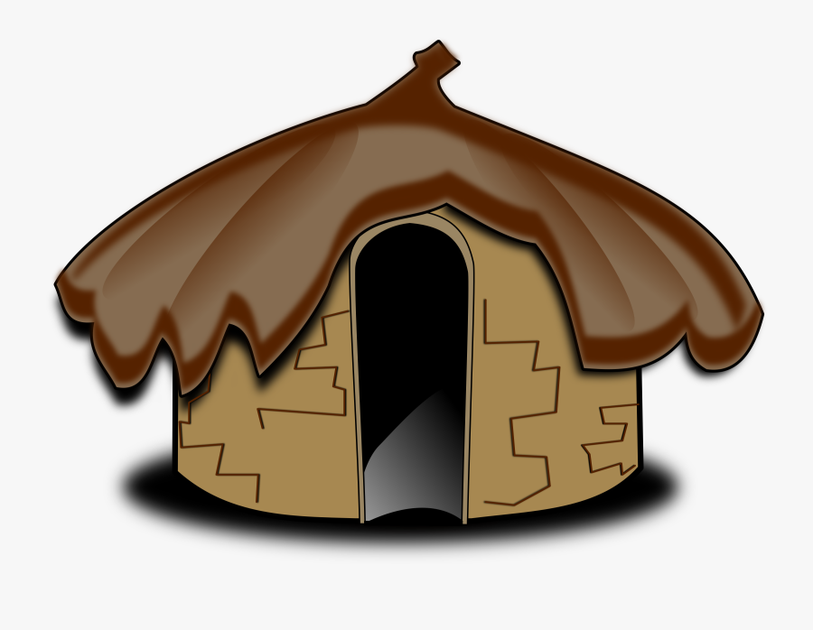 Tan House Cliparts - Stone Age Hut Cartoon, Transparent Clipart