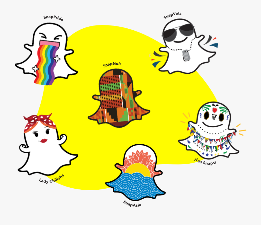 Transparent Group Of Friends Hanging Out Clipart - Snapchat, Transparent Clipart