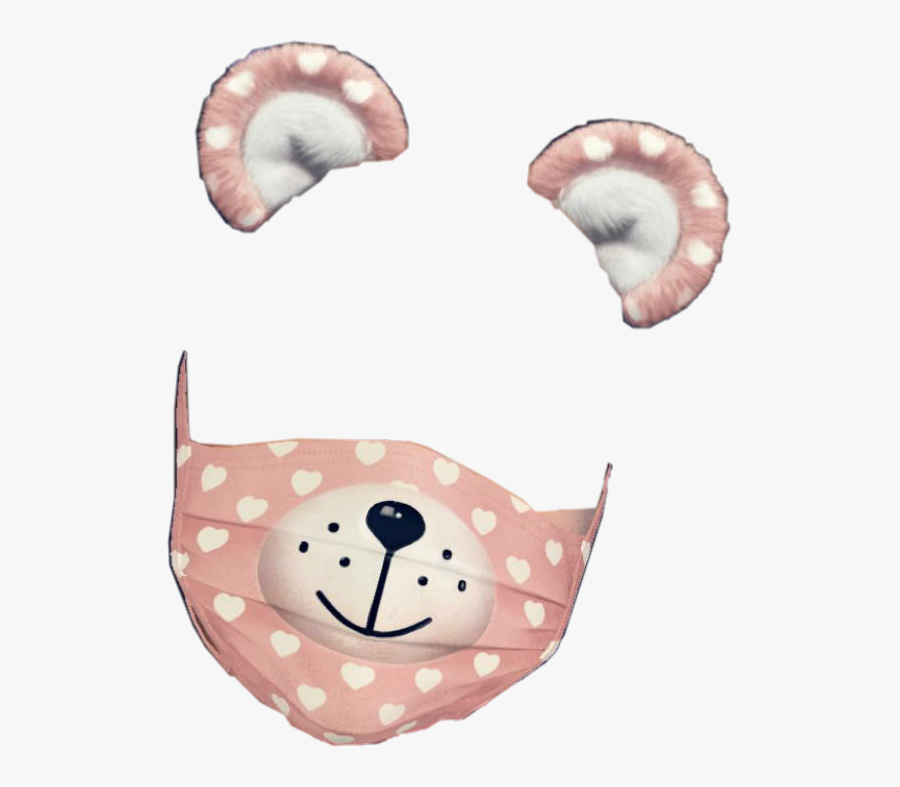 Teddybear Snapchat Filter Pas - Snapchat Pink Bear Filter, Transparent Clipart