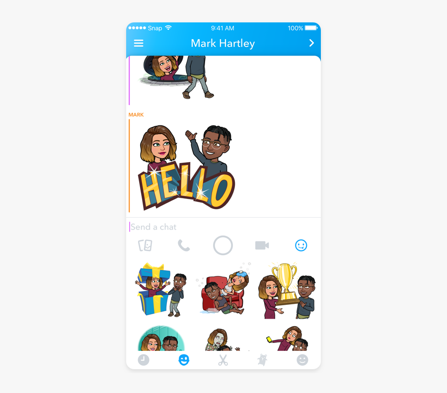 Friendmoji In Chat - Bitmoji In Snapchat, Transparent Clipart