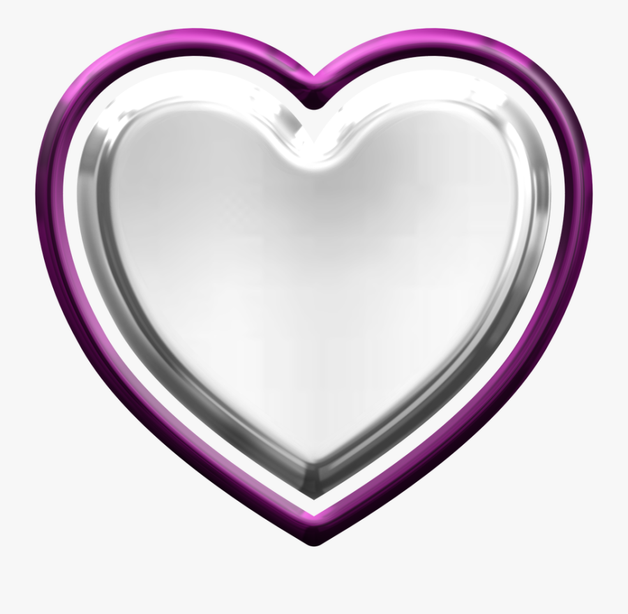 Artsy Bee Digital Images - Silver Metallic Heart Png, Transparent Clipart