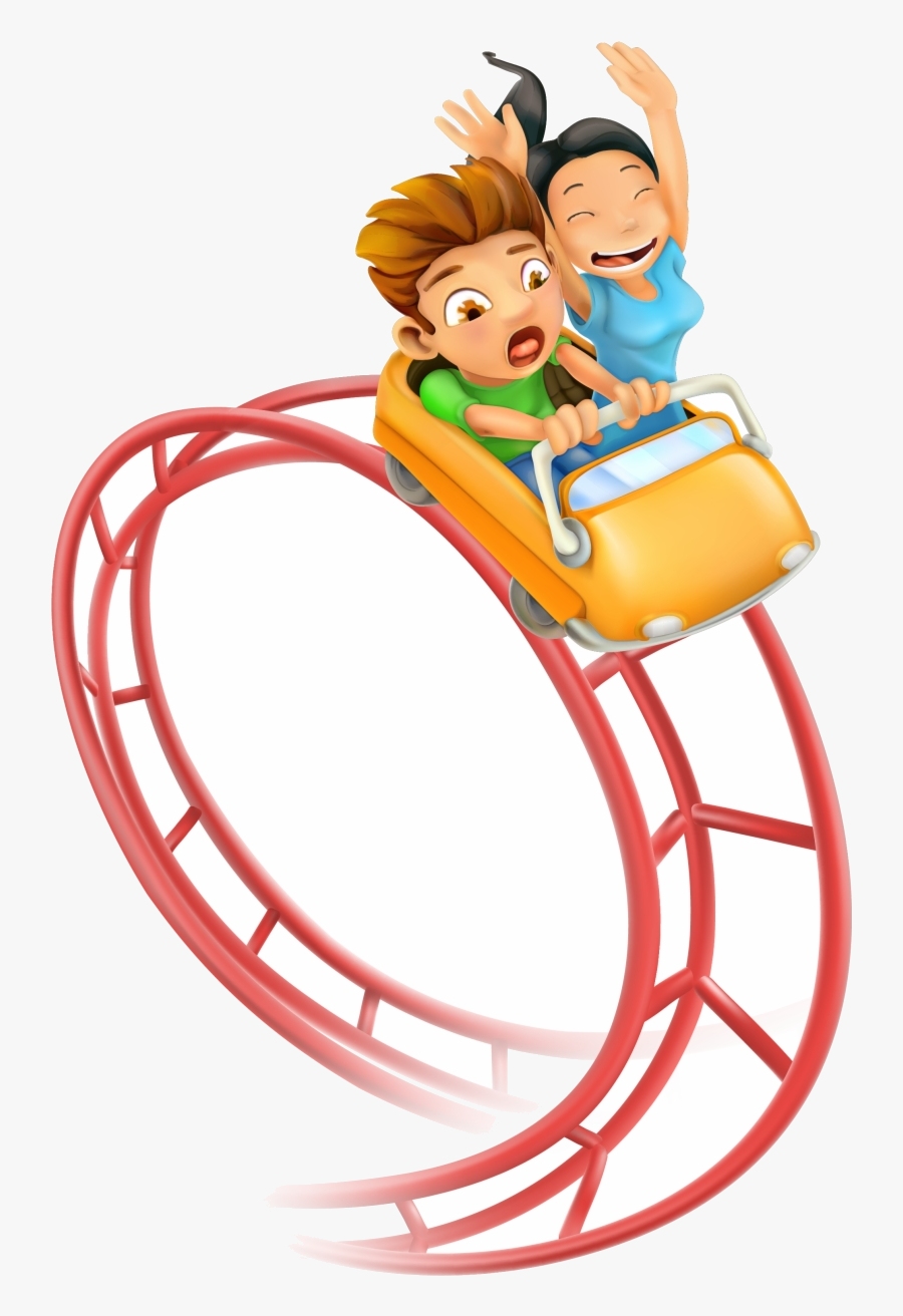 Roller Coaster Amusement Park Clip Art Free Transparent - Amusement Park Rollercoaster Clipart, Transparent Clipart