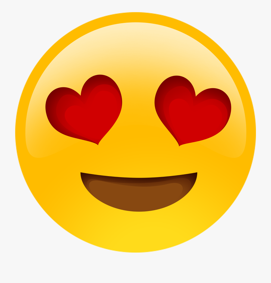 Images Snapchat Emojis Red - Emoji De Cara Con Corazon, Transparent Clipart