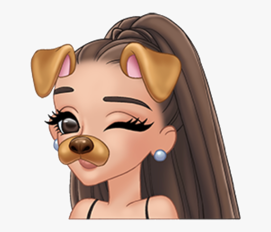 #arimoji #snapchatfilter #snapchat #filter #dogfilter - Cute Ariana Grande Cartoon, Transparent Clipart