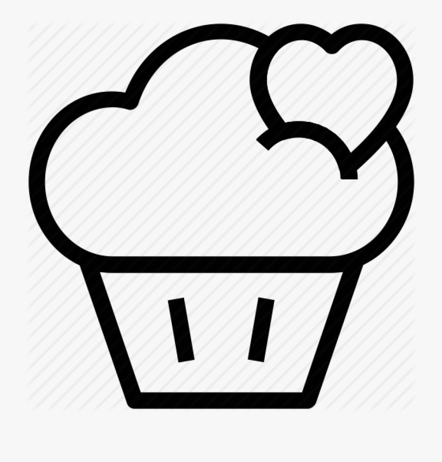 Cupcake Outline Cupcake Drawing Outline At Getdrawings - Transparent Background Cupcake Icon Png, Transparent Clipart