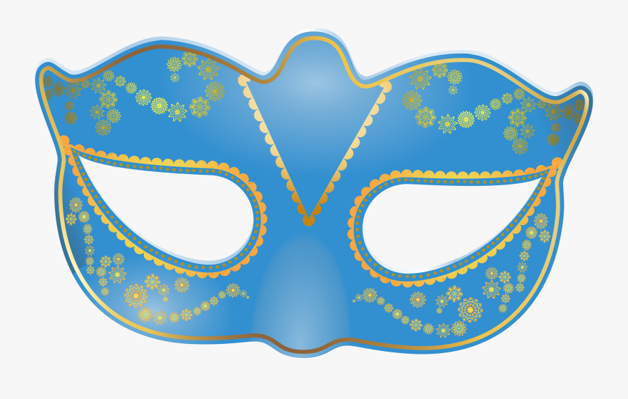 Blue Carnival Png Transparent - Mask Cartoon Png, Transparent Clipart
