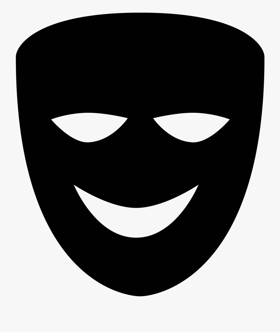 Theater Vector Laughing Mask - Comedy Icon Png, Transparent Clipart