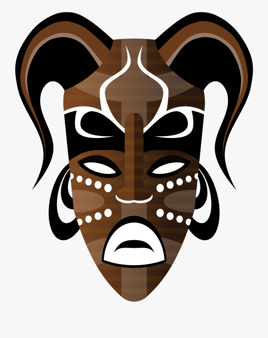 African Mask Clipart, Transparent Clipart