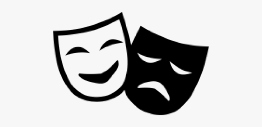 Drama Masks - Drama Mask, Transparent Clipart