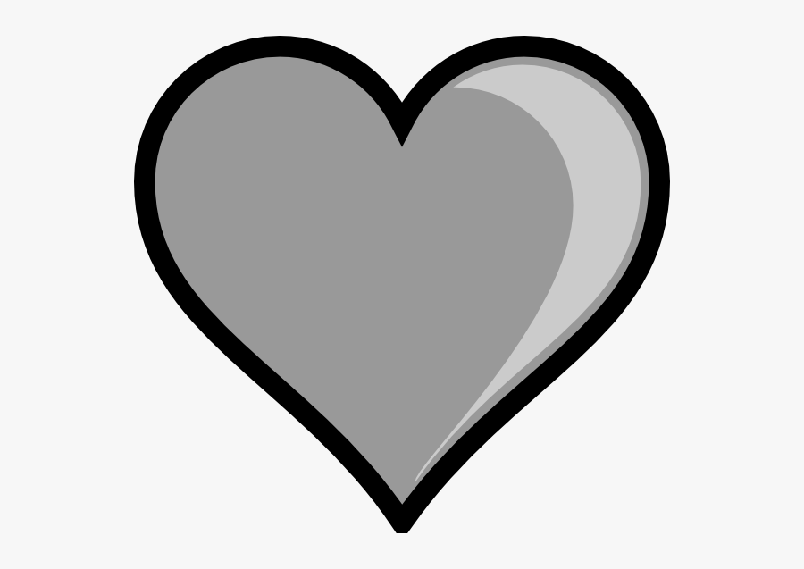 Transparent Grey Heart Clipart - Cute Heart Clipart Blue, Transparent Clipart
