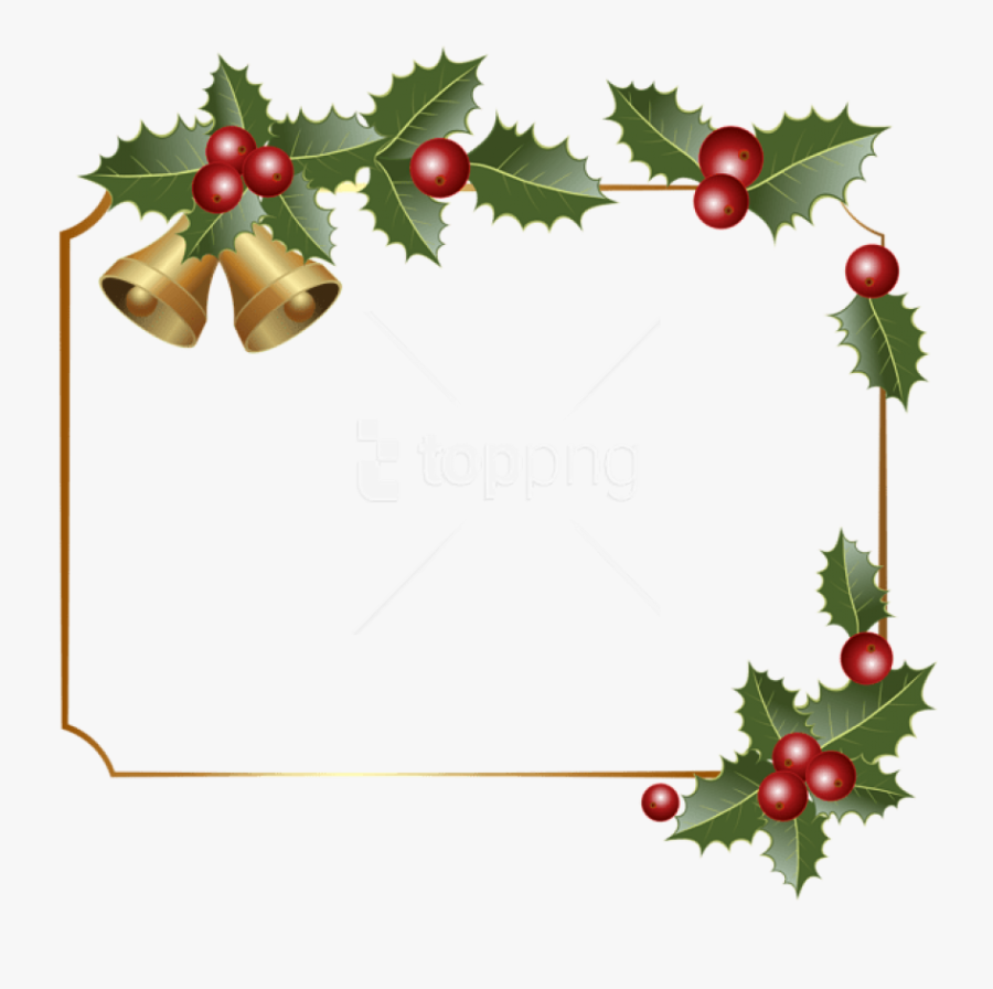 Christmas Boarder Christmas Border Decor With Bells - Transparent Christmas Border Clip Art, Transparent Clipart