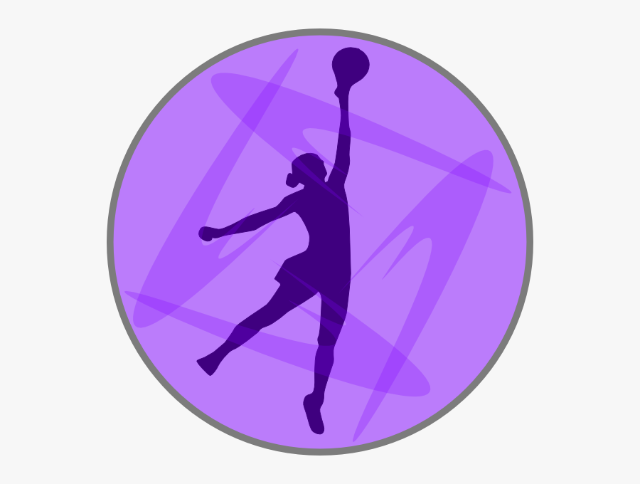 Netball Lilac Svg Clip Arts - Netball Clipart Black And White, Transparent Clipart