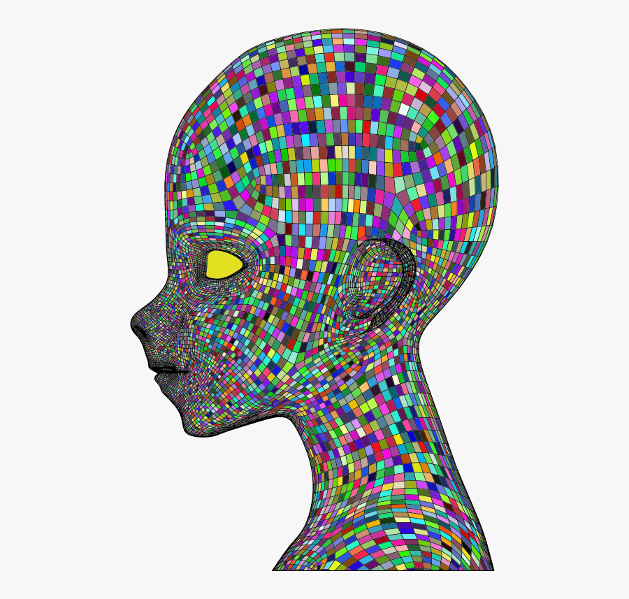 Boy Wireframe Head Prismatic - Drawing, Transparent Clipart