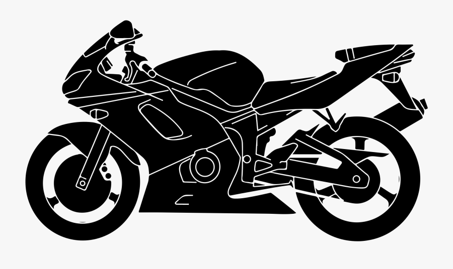 Clip Art Silhouettes Vector Card Graphics - Motorcycle Transparent Background Design, Transparent Clipart