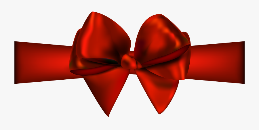 Red Ribbon With Bow Png Clip Art - Transparent Background Ribbon Png, Transparent Clipart